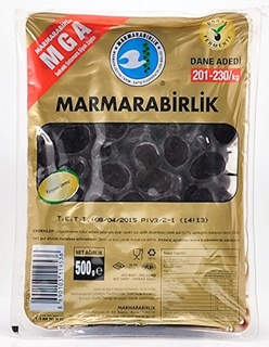 MARMARABIRLIK NATURAL BLACK OLIVE EXTRA LARG 500 G VAC